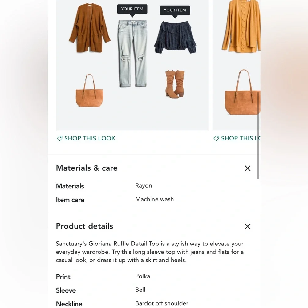 Sanctuary Gloriana Ruffle Detail Top Stitch Fix Sz L - Picture 2 of 9